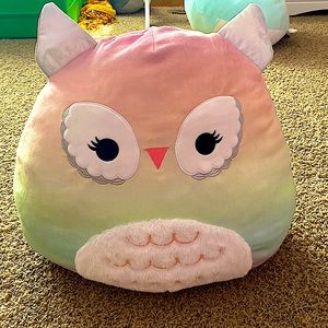 KellyToy Squishmallow 16” Britta The Rainbow Owl 2021 Exclusive Stuffed Plush